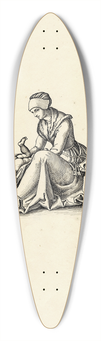 David Humbert de Superville - Zittende vrouw met kind 39.3 inch art pintail longboard deck