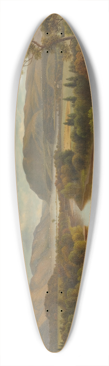 David Johnson - View From New Windsor, Hudson River 39.3 inch art pintail longboard deck