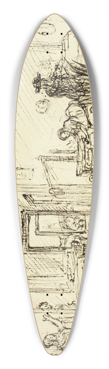 David Octavius Hill - In Ayrshire Dairy 39.3 inch art pintail longboard deck