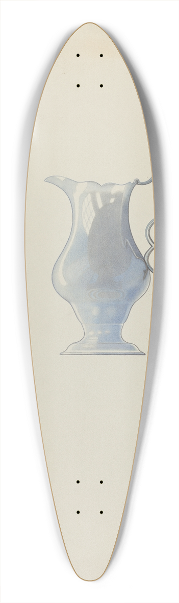David P Willoughby - Silver Pitcher 39.3 inch art pintail longboard deck