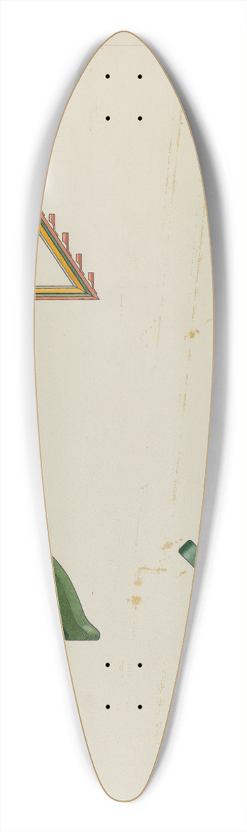 David P Willoughby - Tenebrae Candelabra 39.3 inch art pintail longboard deck