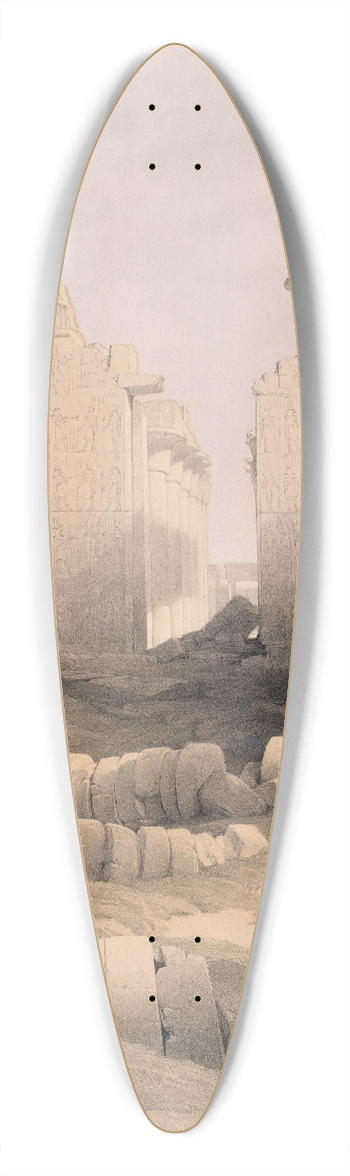 David Roberts - Karnac [Karnak]. Nov. 29th, 1838. 39.3 inch art pintail longboard deck
