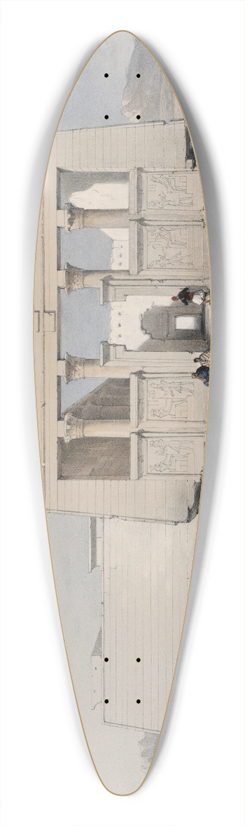 David Roberts - Temple at Wady Dabod [Wadi Dbd], Nubia. 39.3 inch art pintail longboard deck