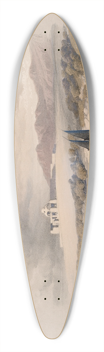 David Roberts - Temple of Amada of Hassaya in Nubia. 39.3 inch art pintail longboard deck