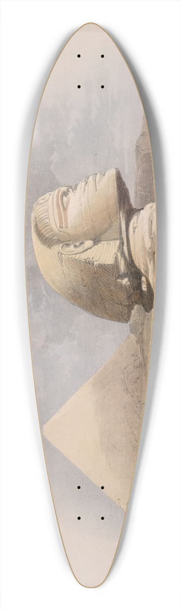 David Roberts - The Great Sphinx, Pyramids of Gezeeh. 39.3 inch art pintail longboard deck