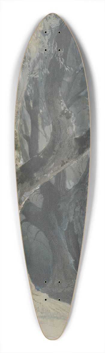 David Roberts - Trees in Northwick Park 39.3 inch art pintail longboard deck