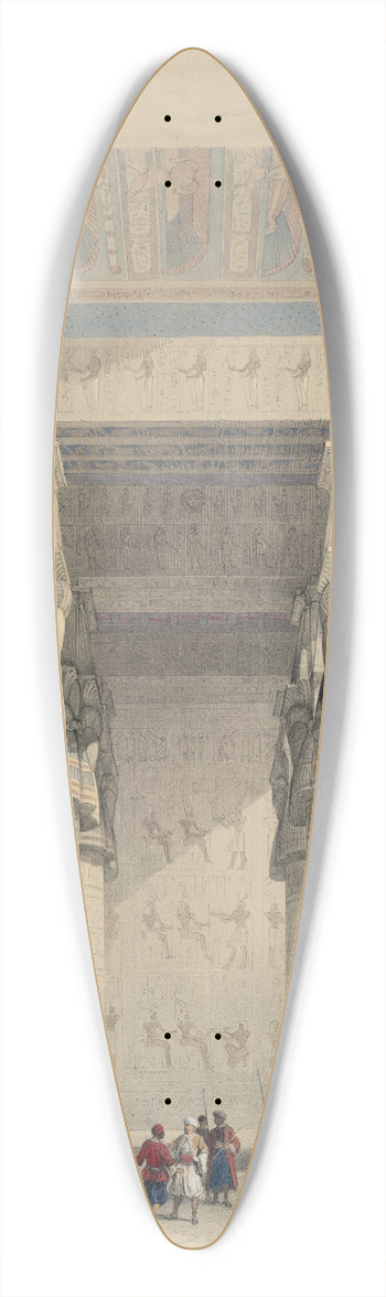 David Roberts - View from under the portico of the Temple of Dendera [Dandara]. 39.3 inch art pintail longboard deck