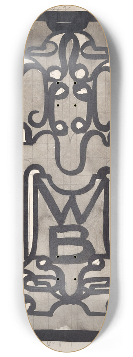 Carel Adolph Lion Cachet - Ontwerp van een vignet () voor de Wereldbibliotheek 8.25 inch art skate deck