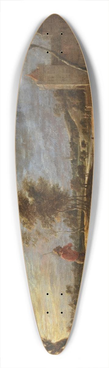 David Teniers The Younger - Sunset Landscape with a Shepherd and his Flock 39.3 inch art pintail longboard deck