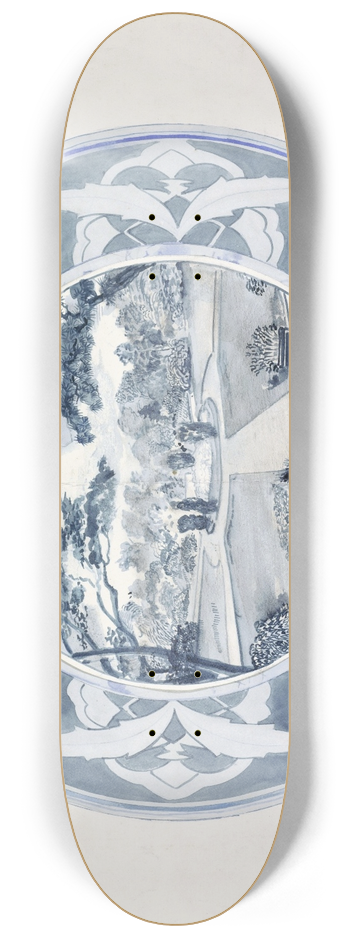 Carel Adolph Lion Cachet - Ontwerp voor een bord met een tuingezicht 8.25 inch art skate deck