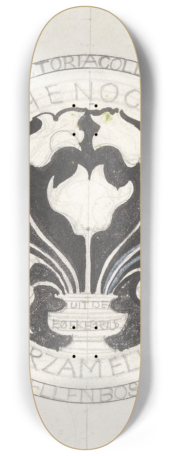 Carel Adolph Lion Cachet - Ontwerp voor een ex libris van Johannes Henoch Neethling 8.25 inch art skate deck