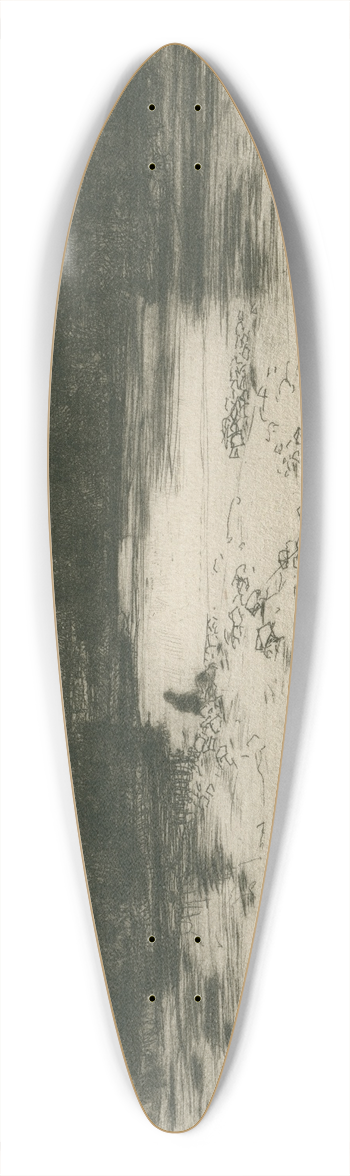 David Young Cameron - Evening on the Garry 39.3 inch art pintail longboard deck