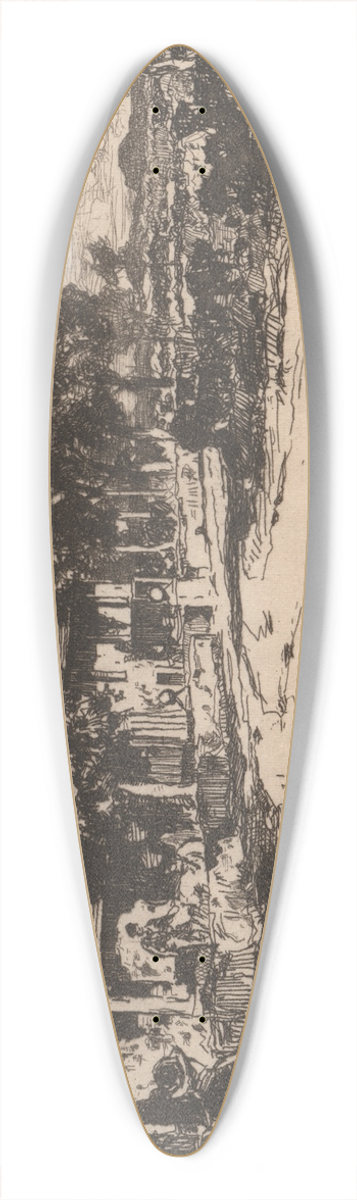 David Young Cameron - Long Calderwood 39.3 inch art pintail longboard deck