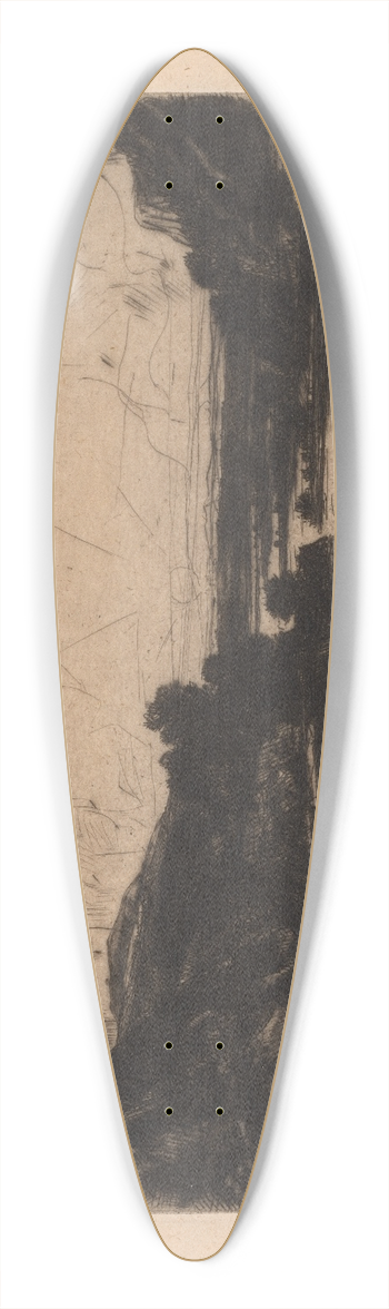 David Young Cameron - On the Ourtha 39.3 inch art pintail longboard deck