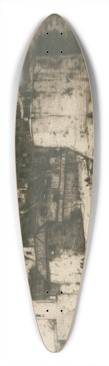 David Young Cameron - Robin Hoods Bay 39.3 inch art pintail longboard deck