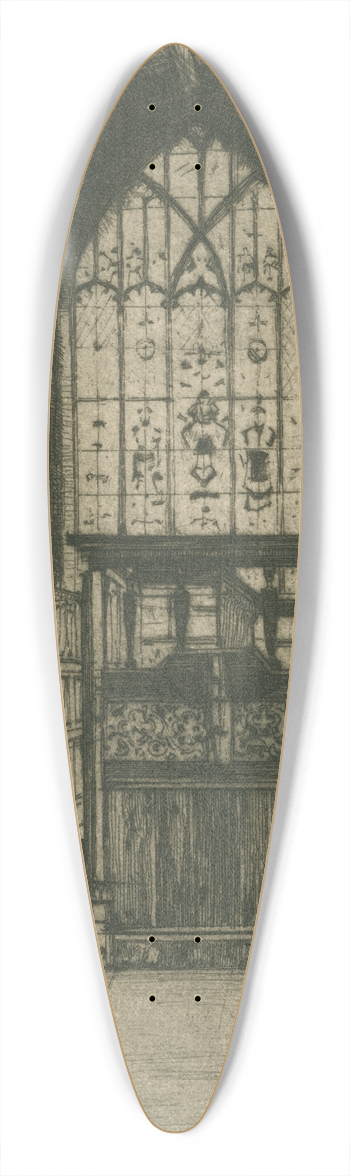 David Young Cameron - The Chapel Haddon Hall 39.3 inch art pintail longboard deck