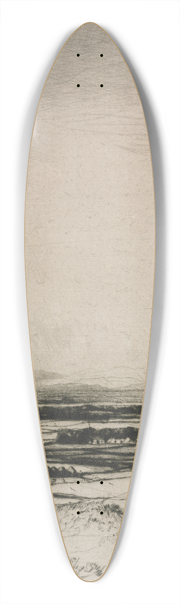 David Young Cameron - Valley of the Tay 39.3 inch art pintail longboard deck