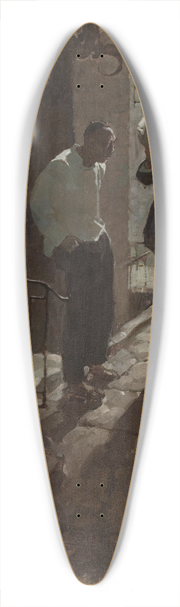 Dean Cornwell - Man at the Crossroad 39.3 inch art pintail longboard deck