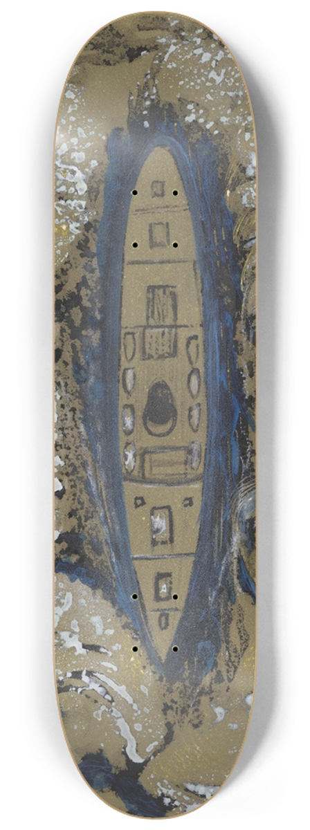 Carel Adolph Lion Cachet - Ontwerp voor vignet van de Koninklijke Paketvaart Maatschappij 8.25 inch art skate deck