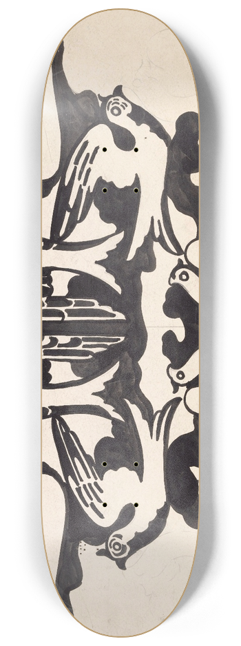 Carel Adolph Lion Cachet - Ontwerp voor wandtapijt met tien duiven 8.25 inch art skate deck
