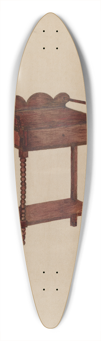 Della Button - Wash Stand 39.3 inch art pintail longboard deck