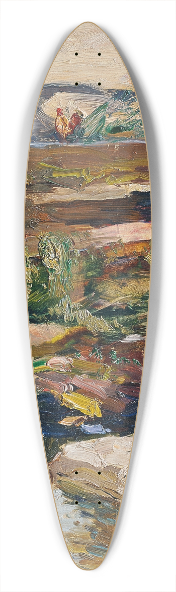 Demeter Koko - Bachufer mit Hhnern 39.3 inch art pintail longboard deck