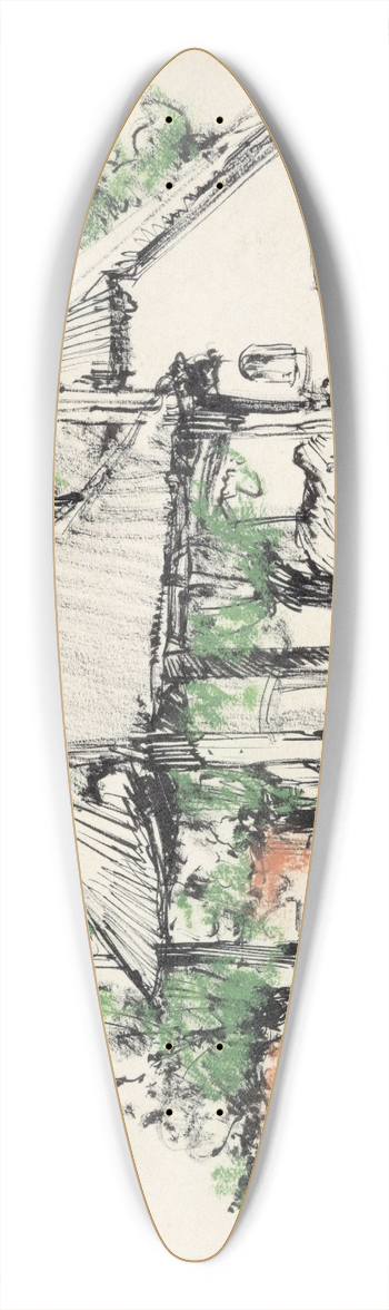 Dick Ket - Hooiberg op boerenerf (bij Hoorn) 39.3 inch art pintail longboard deck