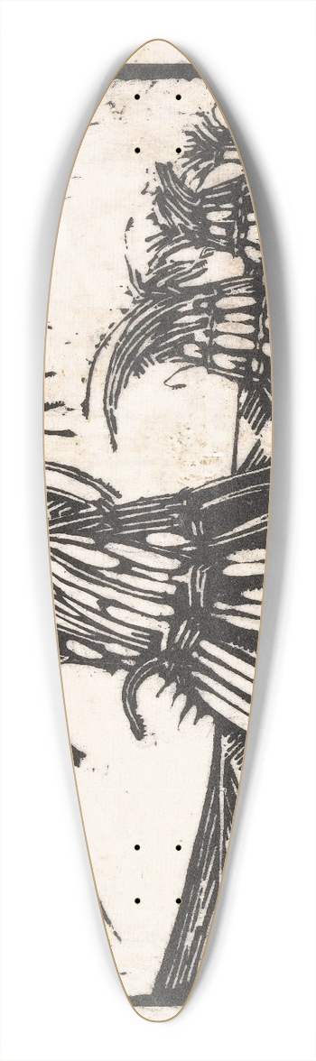 Dick Ket - Korenschoven te Ede 39.3 inch art pintail longboard deck