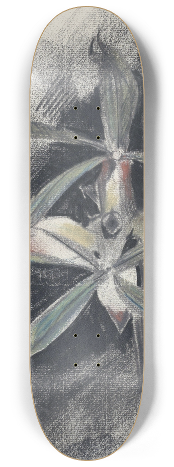 Carel Adolph Lion Cachet - Twee orchideen 8.25 inch art skate deck