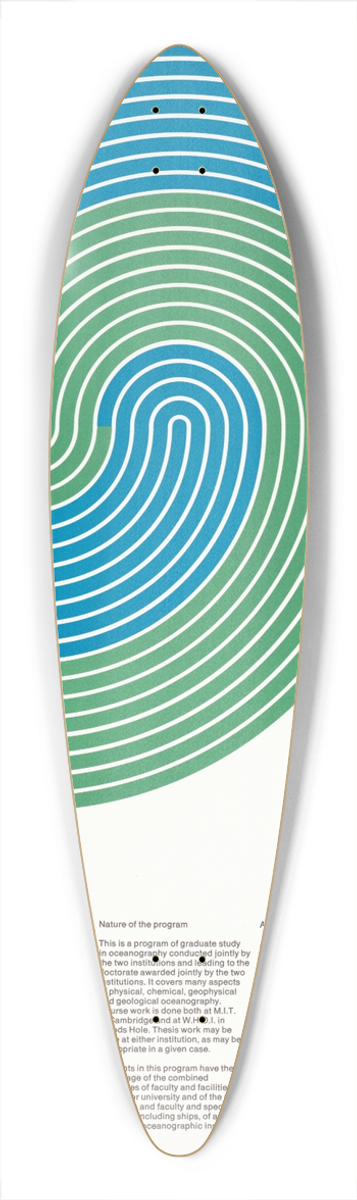 Dietmar Winkler - Massachusetts Institute of Technology Woods Hole Oceanographic Institution 39.3 inch art pintail longboard deck