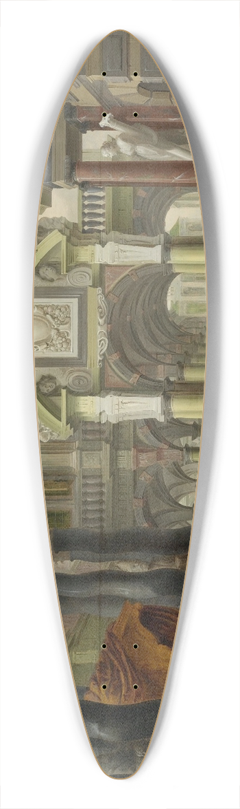Dirck Van Delen - Solomon Receiving The Queen Of Sheba 39.3 inch art pintail longboard deck