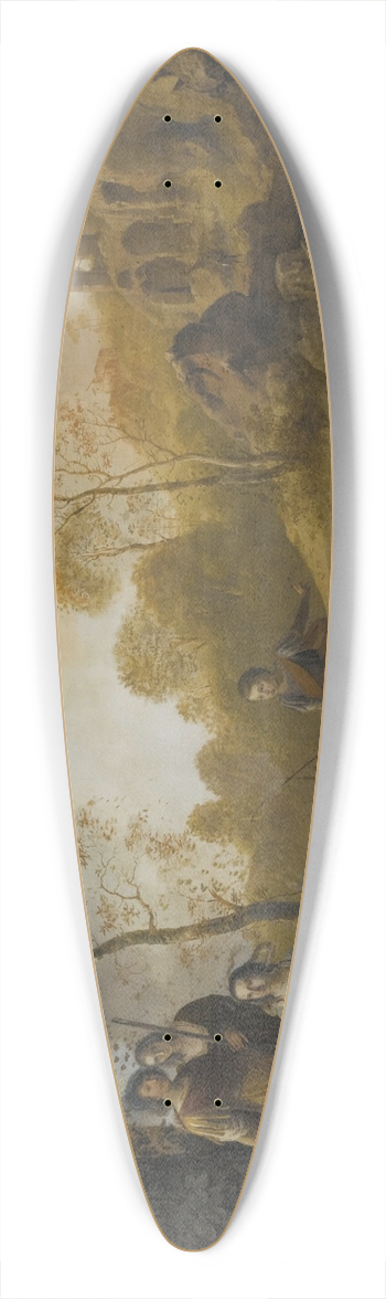 Dirck van der Lisse - An Allegorical Family Portrait in a Landscape 39.3 inch art pintail longboard deck