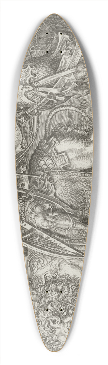 Dirck Volckertz Coornhert - The Triumph of David 39.3 inch art pintail longboard deck
