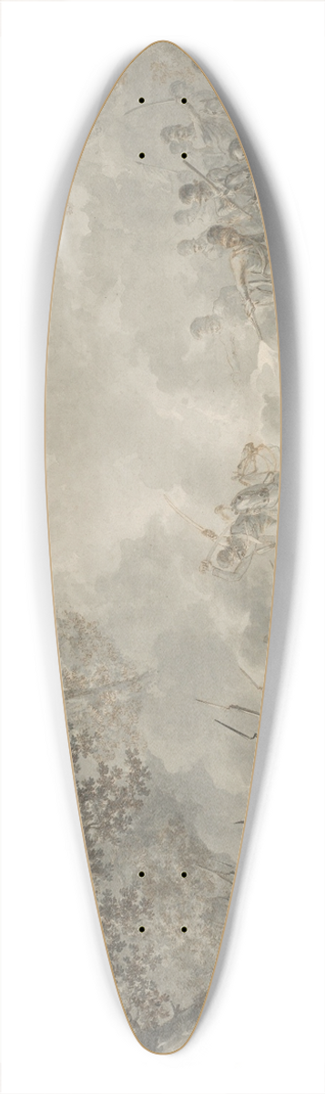 Dirk Langendijk - A Battle Between Cavalrymen and Infantry 39.3 inch art pintail longboard deck