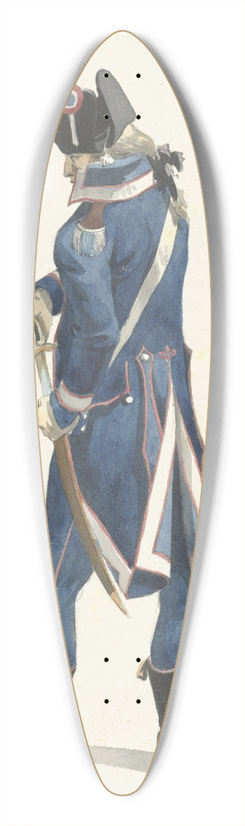 Dirk Langendijk - Militair die zijn sabel trekt 39.3 inch art pintail longboard deck