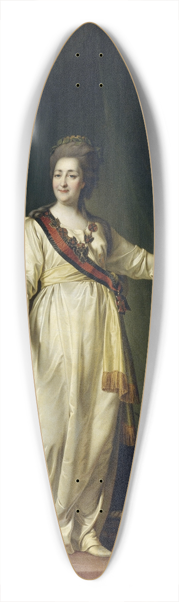 Dmitry Levitsky - Portrait of Catherine II the Legislatress in the Temple of the Goddess of Justice 39.3 inch art pintail longboard deck