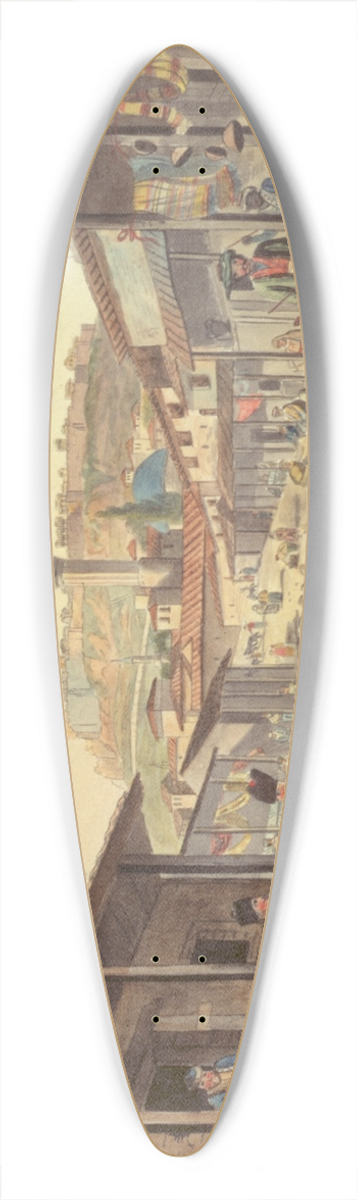 Dodwell Edward - The Bazaar at Athens 39.3 inch art pintail longboard deck