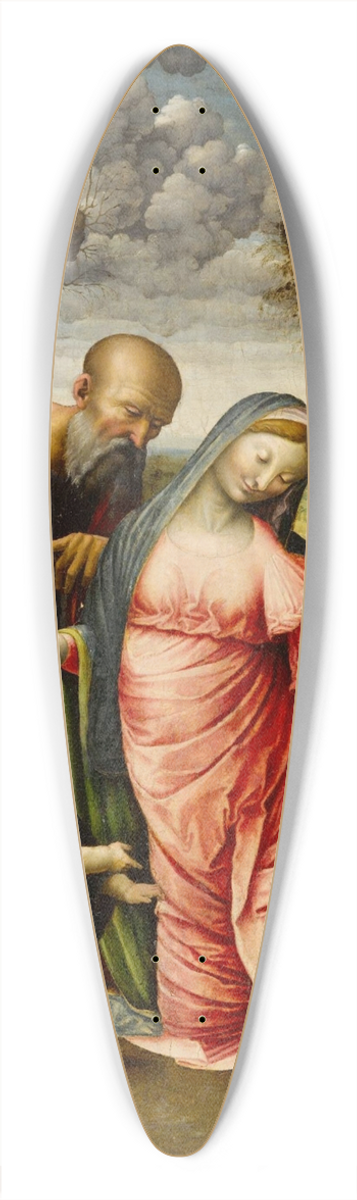 Domenico Beccafumi - The Madonna, Saint Joseph, the Infant Baptist and an angel adoring the Infant Christ: The Feigen Adoration 39.3 inch art pintail longboard deck
