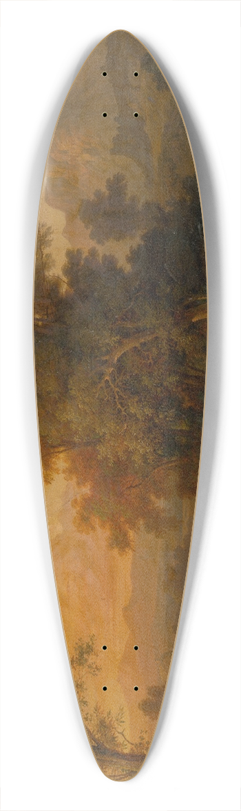 Domenico Bresolin - Landscape by the Sunset 39.3 inch art pintail longboard deck