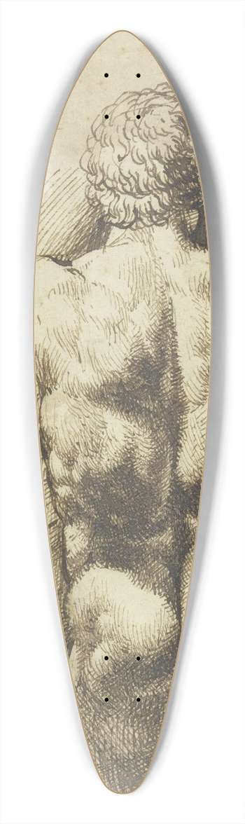 Domenico Campagnola - Mnnlicher Rckenakt, Torso 39.3 inch art pintail longboard deck