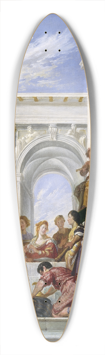 Domenico Fetti - The Parable of Lazarus and the Rich Man 39.3 inch art pintail longboard deck