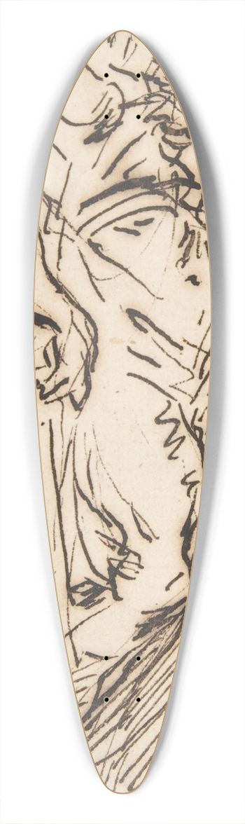 Domenico Gargiulo - Standing Draped Female Figure 39.3 inch art pintail longboard deck
