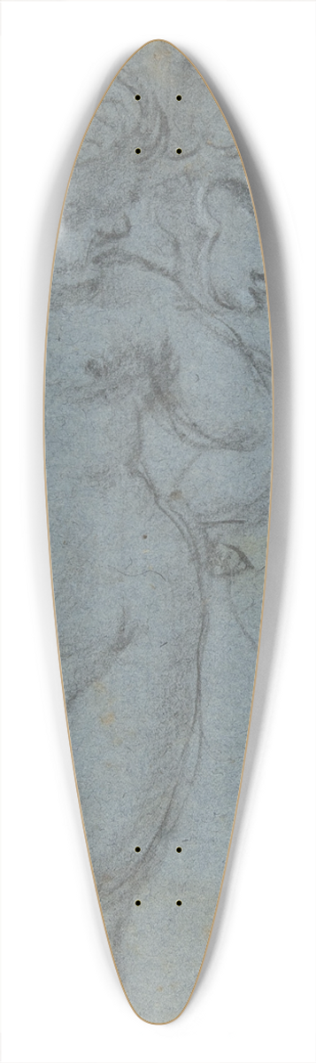 Domenico Gargiulo - Standing Nude Putto and Study of a Helmeted Head 39.3 inch art pintail longboard deck