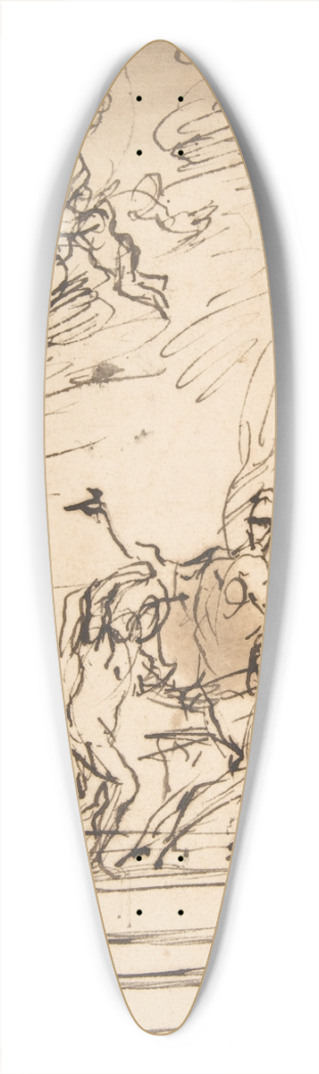 Domenico Gargiulo - Unidentified Subject; Scene of Martyrdom 39.3 inch art pintail longboard deck