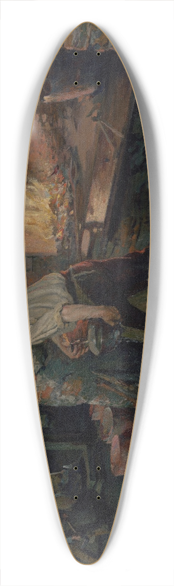 Dominik Skuteck - Before the End of Work 39.3 inch art pintail longboard deck