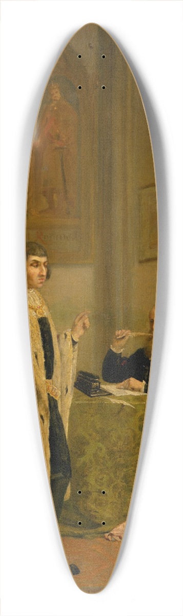 Dominik Skuteck - Emperor Maximilian Dictates His Memoirs 39.3 inch art pintail longboard deck
