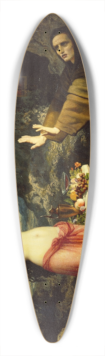 Dominique Louis Papety - The Temptation of Saint Hilarion 39.3 inch art pintail longboard deck