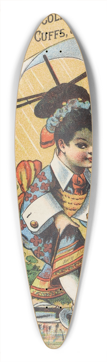 Donaldson Brothers - Trade card for celluloid waterproof collars, cuffs, and shirt bosoms 39.3 inch art pintail longboard deck