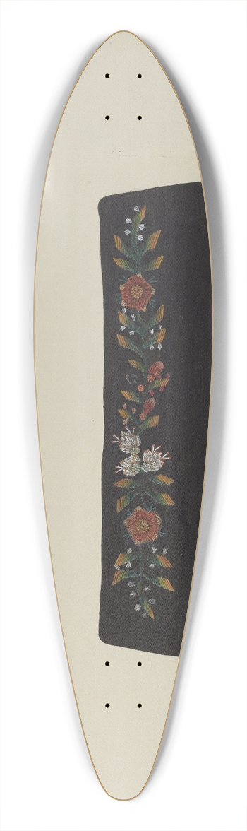 Donald Williams - Embroidered Leather 39.3 inch art pintail longboard deck