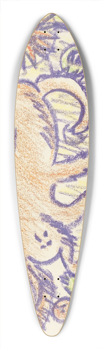 Dorothea Maetzel-Johannsen - Hund im Pflanzennornament 39.3 inch art pintail longboard deck